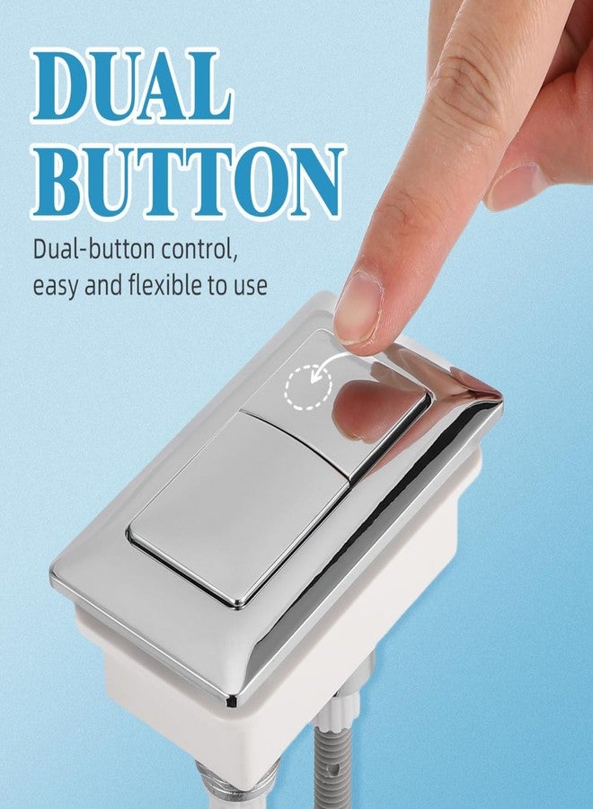LUXART Replaceable Square Dual Flush Push Button - Toilet Water Tank Flushing Button| Round Button for Lid Cover of Toilet Water Tank Lid Hole Should be at Least (70 MM Square) - Image 3